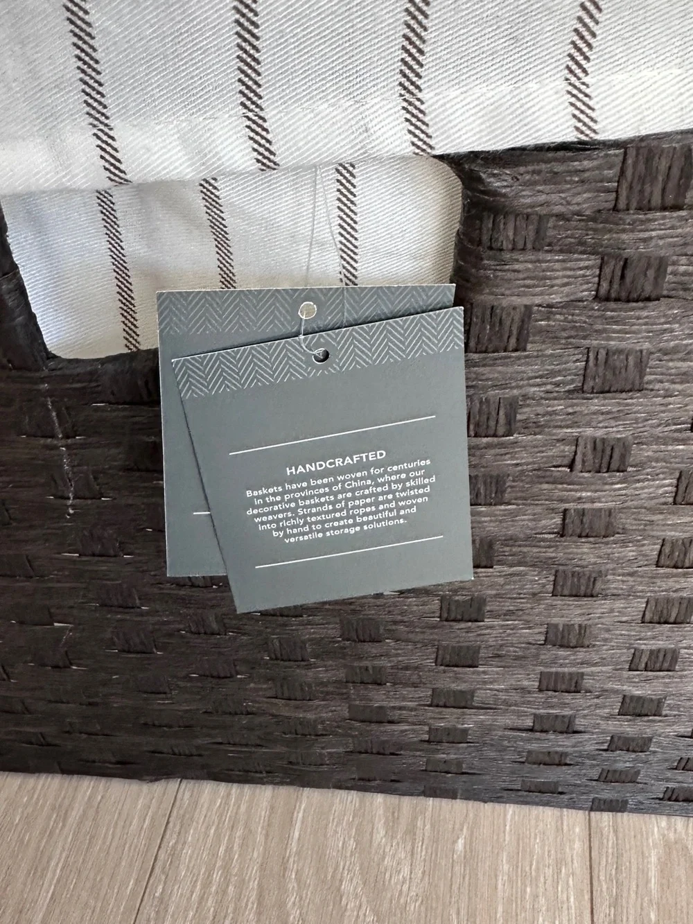 Target Threshold Lined Storage Basket Woven Media Bin